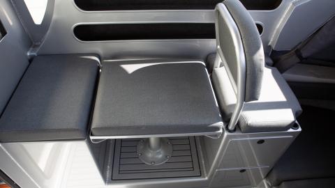 Wheelhouse drop down table seating with two drawers and top entry storage