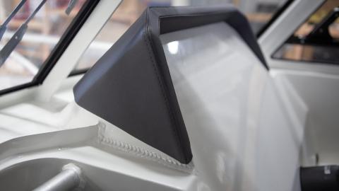 Upholstered dash brow